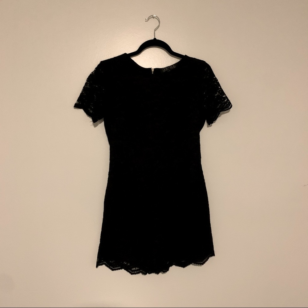 Sami + Dani Black Lace Romper, Size 4